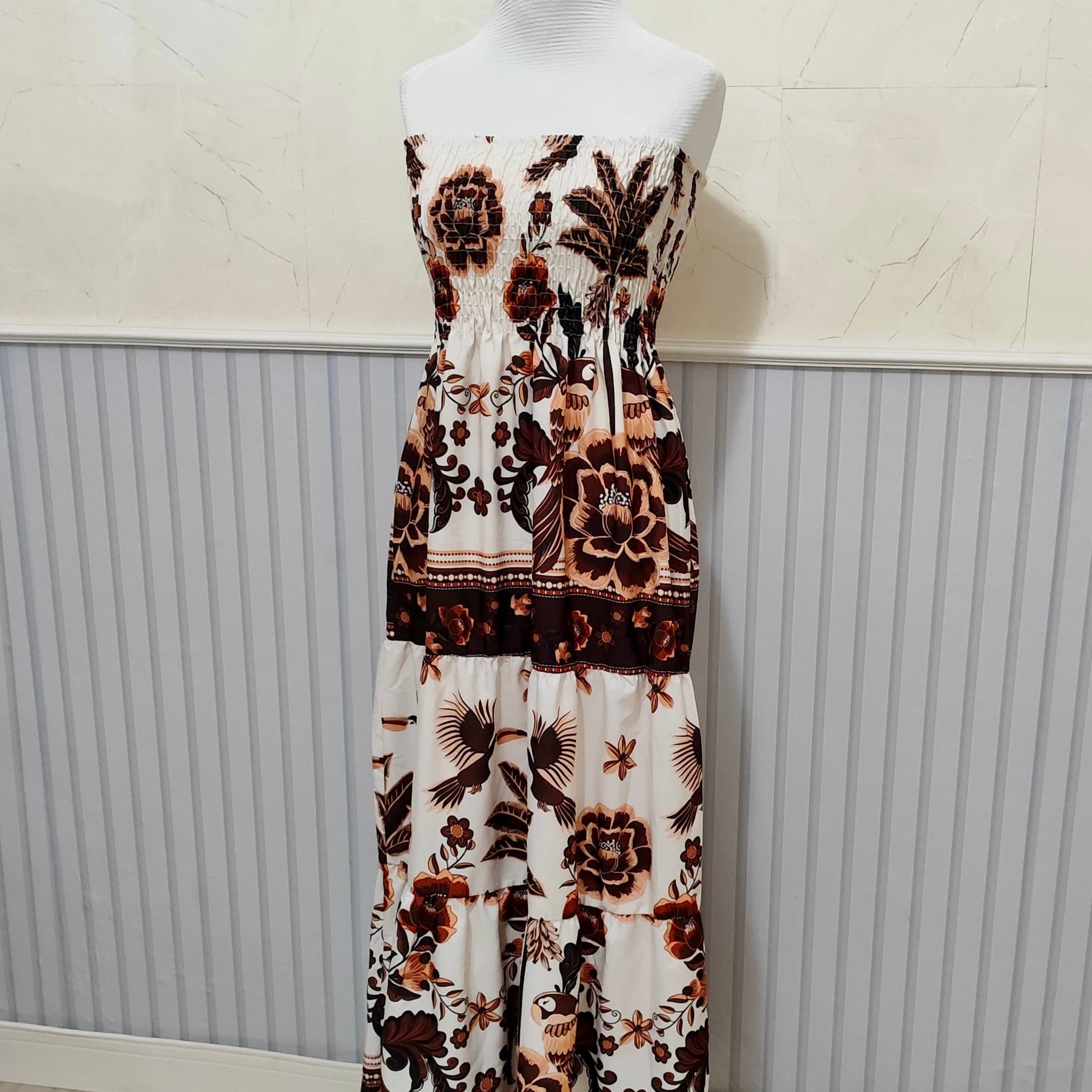 Vestido Longo Lastex Lauren Crepe de Seda