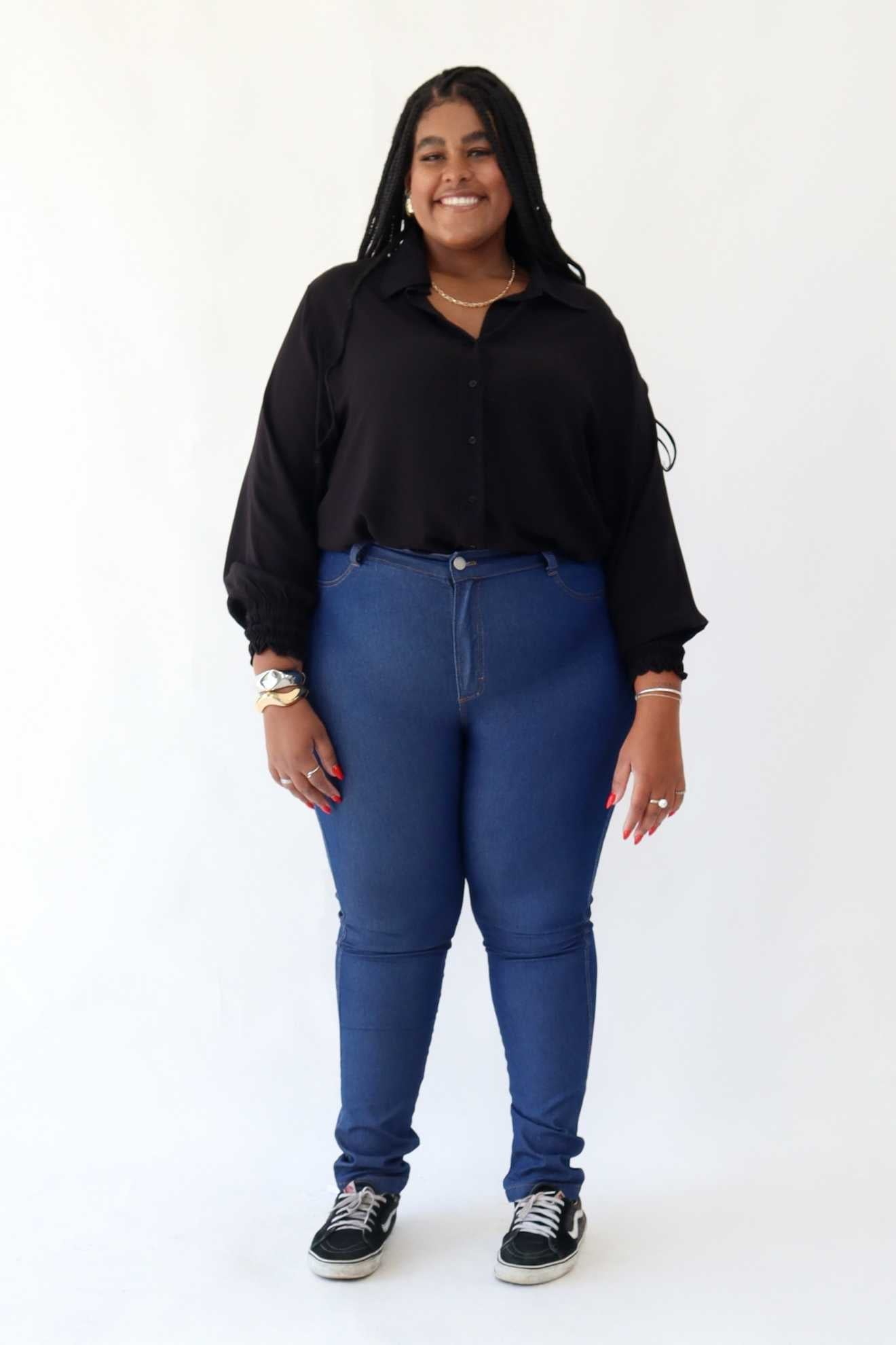 Calça Jeans Skinny Lavagem Média