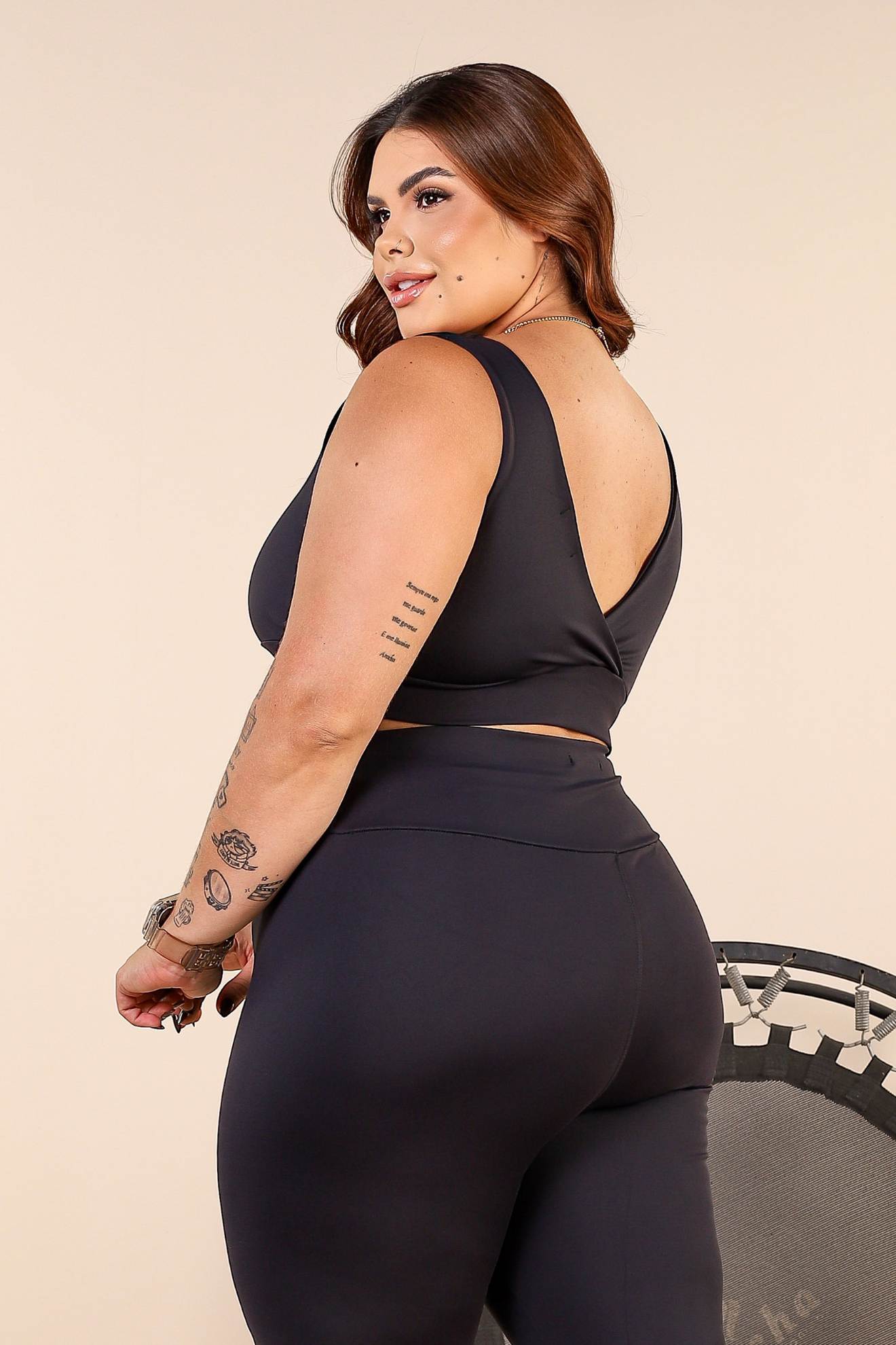 Calça Legging, Alto de Poliamida Zero Transpar�ncia