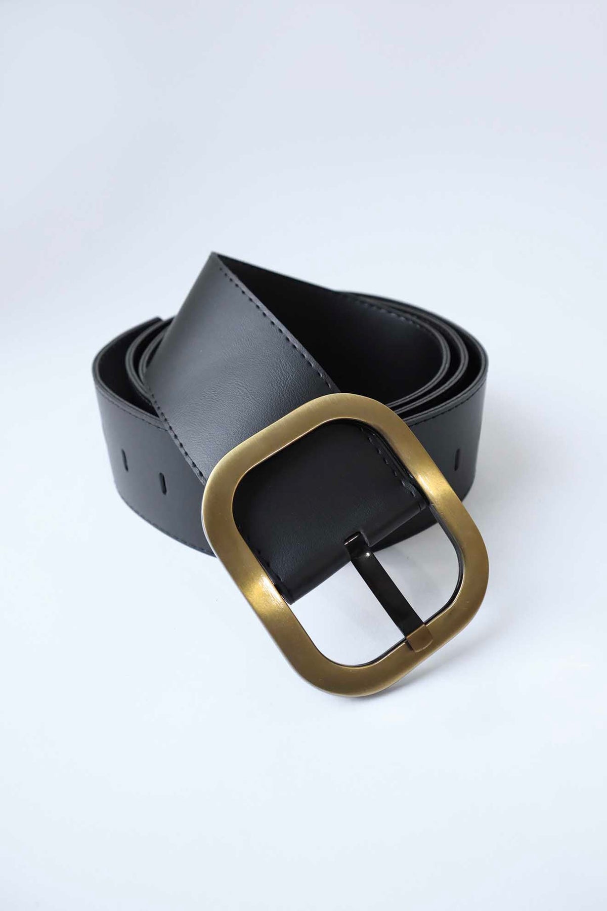 Cinto Largo com Fivela Envelhecida