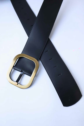 Cinto Largo com Fivela Envelhecida