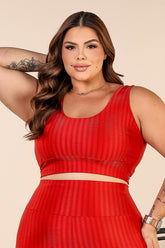 Top Duplo de Poliamida 3D com Costas Transpassada